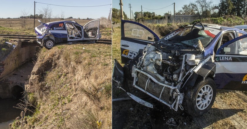 Tr Gico Accidente De Un Auto De Rally V Rtigo Motorsport